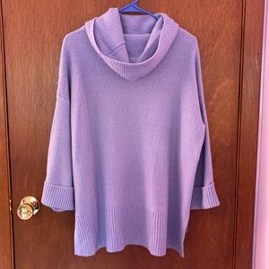 Scarf neck sweater